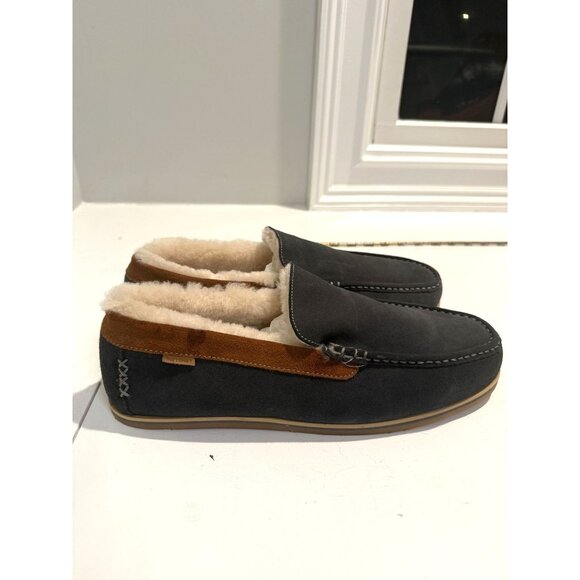NEW Hari Mari Men Hacienda Pewter Gray Shearling Lined Slipper Size 12 $160 [jb] - Picture 6 of 14